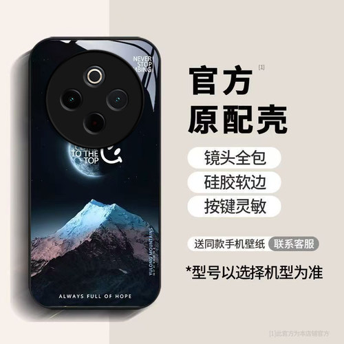 适用vivoY300Pro+手机壳Y300t新款Por十高级感玻璃V2456A保护套vovoy全包防摔viviy男女vivov加外壳简约山峰