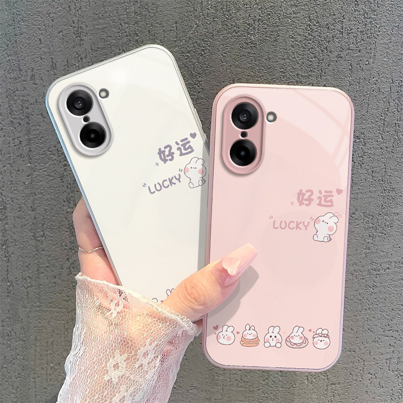 适用一加Ace5竞速版手机壳1加Aec5竞速板保护套OPPO新款金属玻璃全包防摔1+AC5新品外壳OPPOAce男女好运兔子,3C数码配件,手机保护套/壳,淘宝优惠券,粉丝福利购,淘宝优惠卷