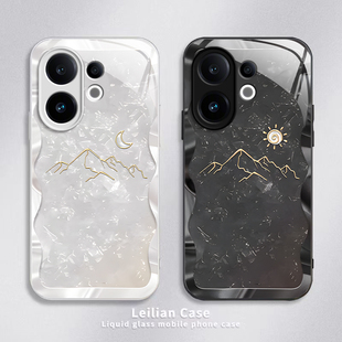 适用vivoS30手机壳S30ProMini保护套Pro迷你Mini新款vivo电镀玻璃全包防摔外壳高级感vovis是vos男女太阳月亮