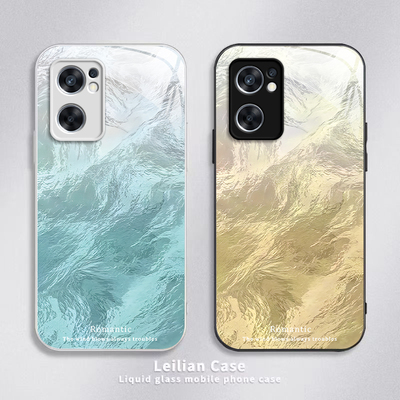 适用OPPOReno7SE手机壳OPPO新款Reno7ES5G套OPPORone钢化玻璃OPPORen全包防摔0PP0Ren07SE高级感男女渐变羽纱