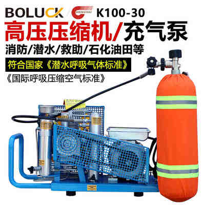 正压式空气呼吸器充气泵消防高压打气机潜水氧气压缩机气瓶30mpa