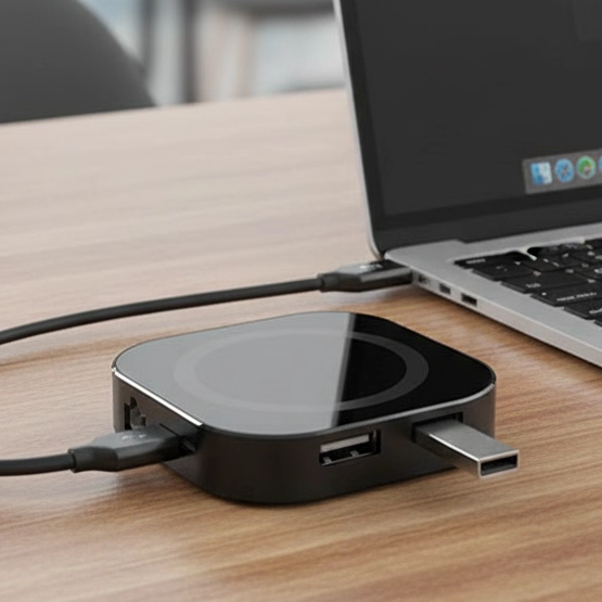 usb拓展坞多接口转换器typec插头多口六合一带网口集线器适用电脑