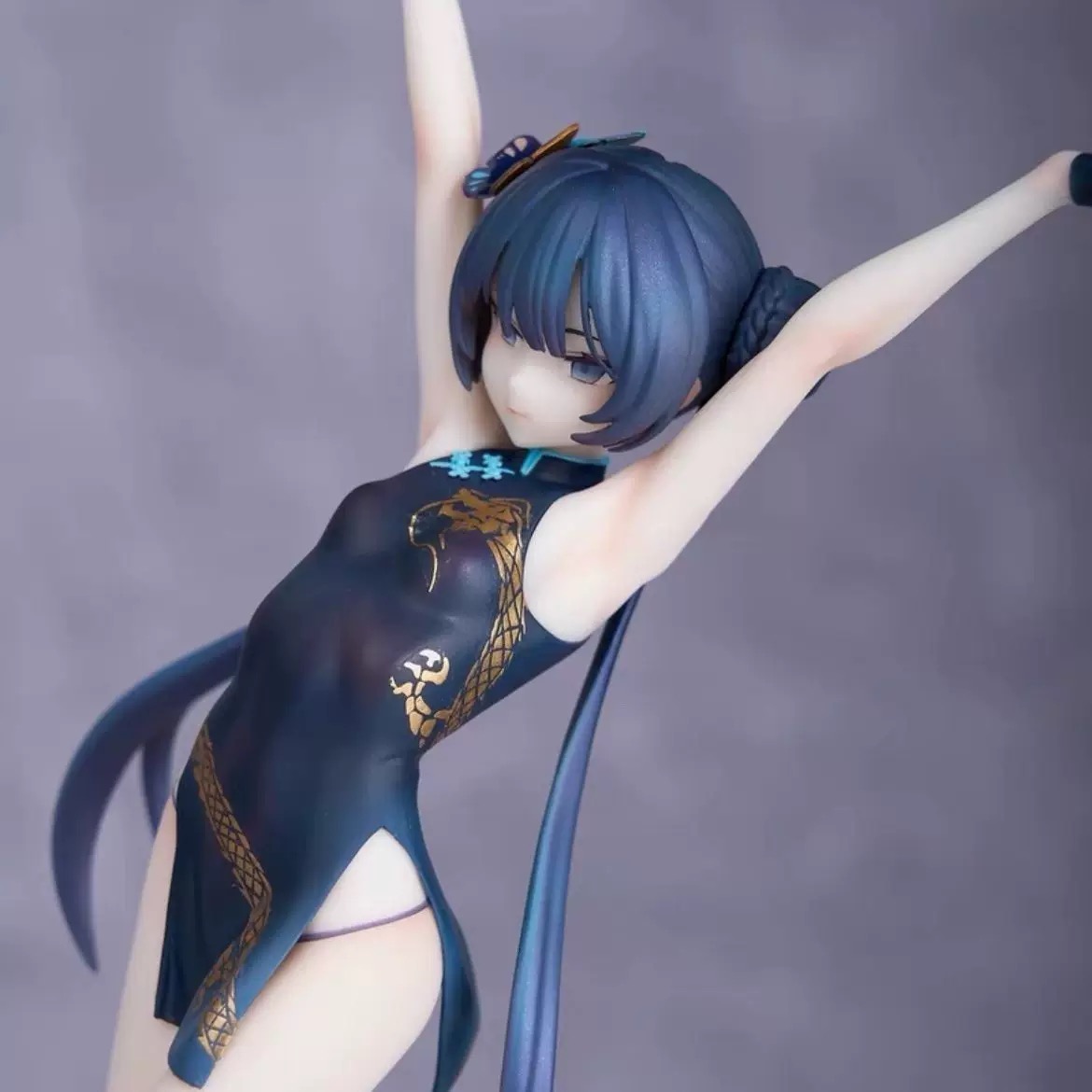 【全款】碧蓝档案旗袍举高高龙华妃咲手办美少女二次元模型摆件