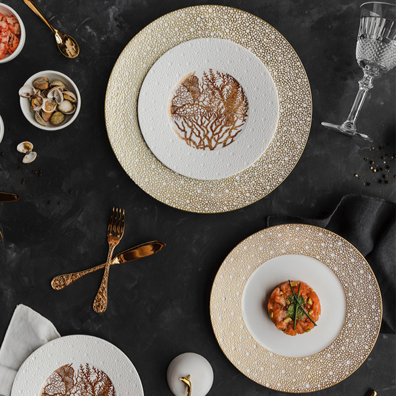 Bernardaud/柏图法国进口盘子高级菜盘西餐盘瓷意面盘轻奢圆浅盘