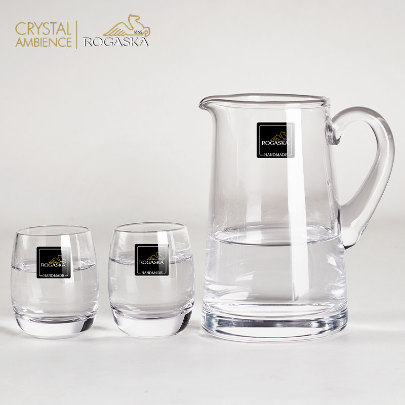斯洛文尼亚ROGASKA进口创意水晶玻璃2两白酒杯分酒器套装小号家用
