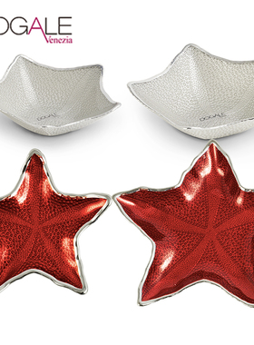 意大利Dogale Venezia进口红色水果盘乔迁送礼果碗小号结婚送礼盘