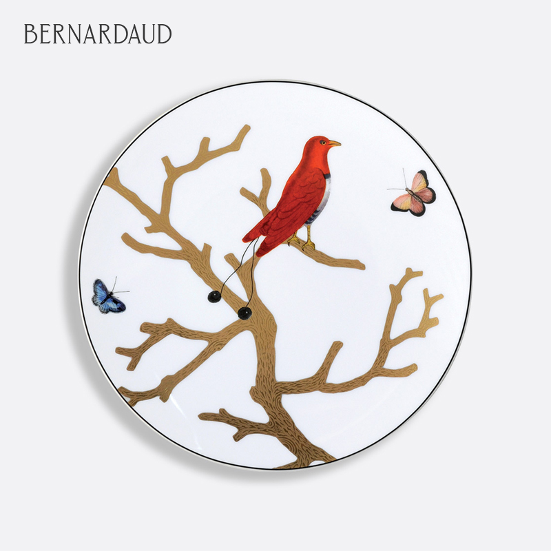 法国Bernardaud柏图骨瓷餐具碟子家用菜盘西餐牛排盘展示奢华描金