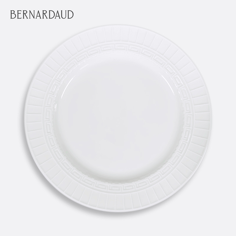 Bernardaud柏图浮雕瓷饭碗浅碗碟子圆盘饭碗白色餐盘展示盘餐具