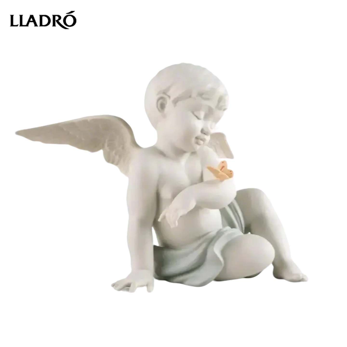 LLADRO雅致天使宝宝陶瓷摆件欧式家居雕塑摆件新居乔迁礼送礼