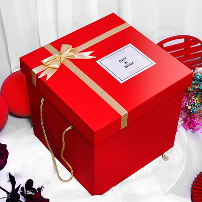中国风红色生日结婚乔迁礼物盒