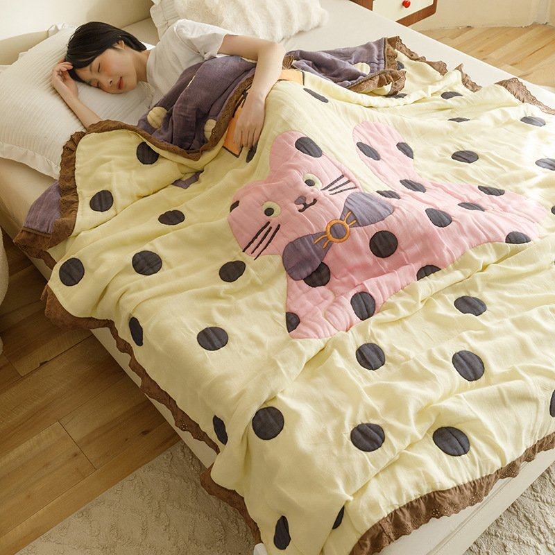 A类纯棉十层纱布毛巾被全棉泡芙夏凉被亲肤透气空调被午睡盖毯,床上用品,棉花被,淘宝优惠券,粉丝福利购,淘宝优惠卷