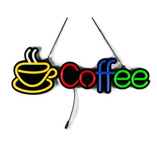 饰LED霓虹灯广告牌60 跨境超高亮度咖啡店室内装 20CM发光指示牌