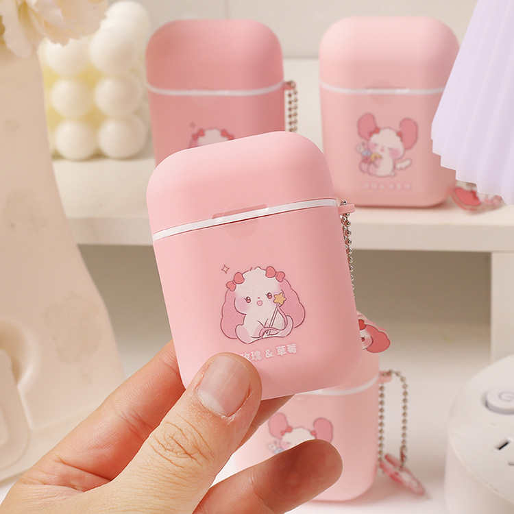 可爱耳机造型小学生润唇膏儿童少女心两支无色秋冬保湿滋润护唇膏