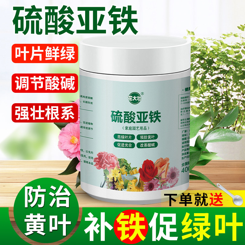 硫酸亚铁花肥料花卉专用酸性植物水溶肥栀子花茶花促绿叶防治黄叶