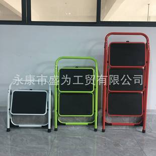 便携轻巧低扶手铁梯中梯家用折叠梯厨房用梯子阳台梯子室内登高梯