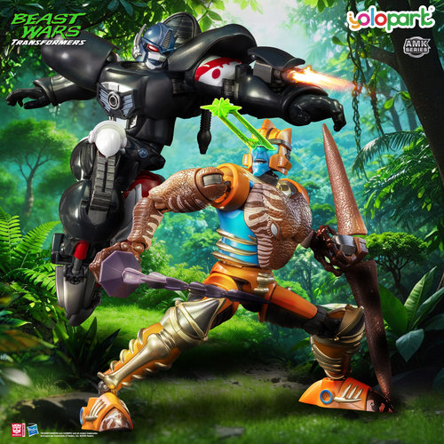 YOLOPARK野兽战争AMK猩猩队长恐龙勇士可动模玩模型带武器手办
