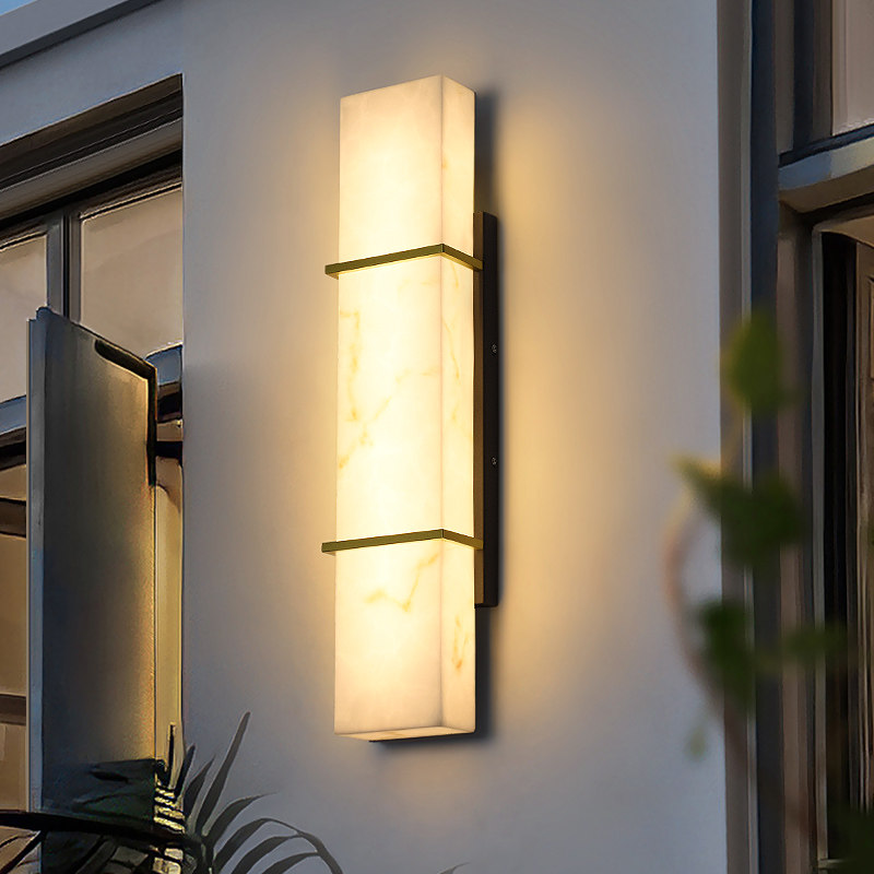 现代轻奢户外彷云石壁灯别墅院子门口阳台外墙别墅大门室外防水灯