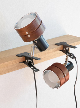 E27书房实木日式台灯夹子灯LED床头卧室书架灯学习灯工作灯灯具