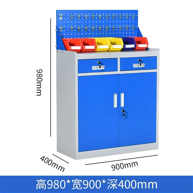 美钺抽屉式移动工具柜车间汽修加厚多功能工具柜双门带锁储物柜二