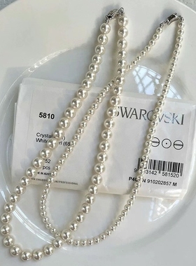 强光施家珍珠项链fever同款轻奢正圆高级气质锁骨链ins小众颈链