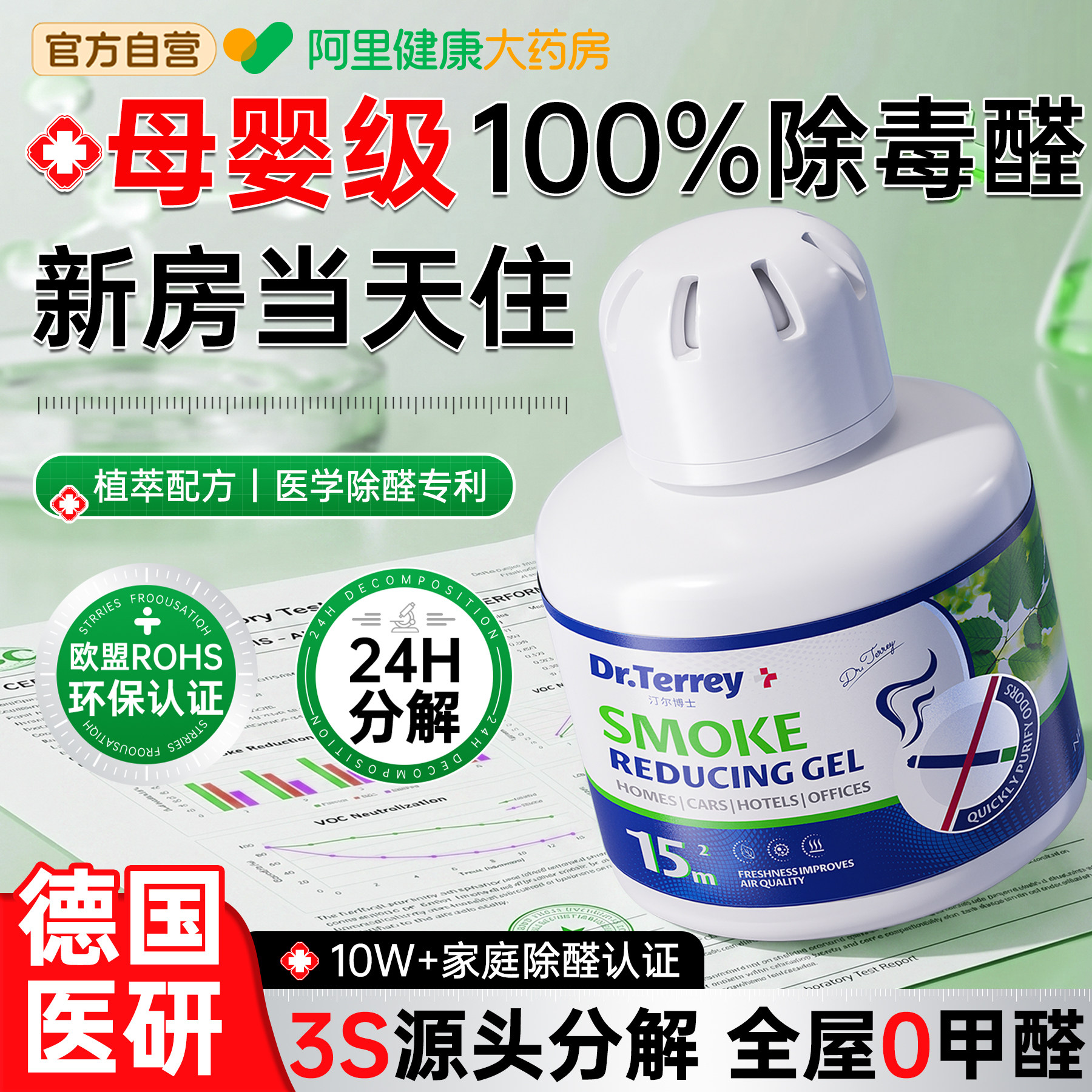 德国除甲醛神器新房急入住家用杀菌去异味新车吸甲醛空气净化香薰