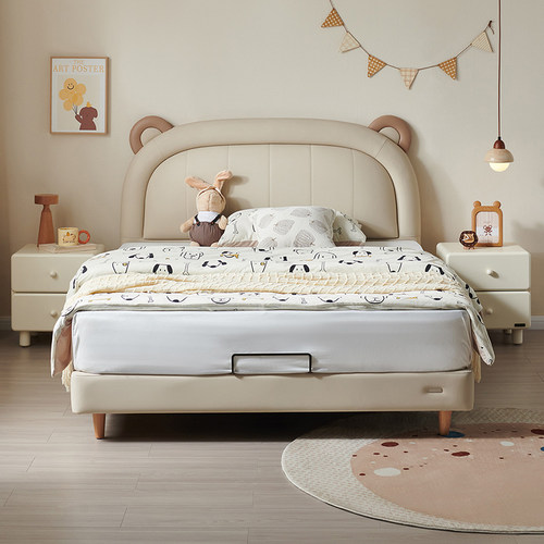 全友家居现代简约儿童皮床