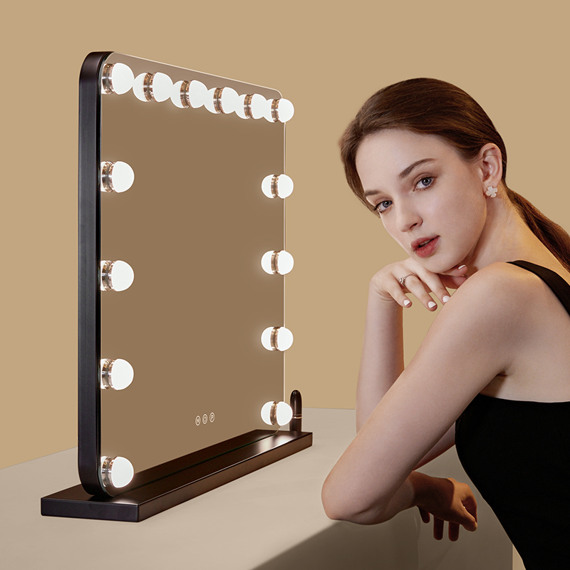 台式led灯ins网红梳妆镜补光镜子