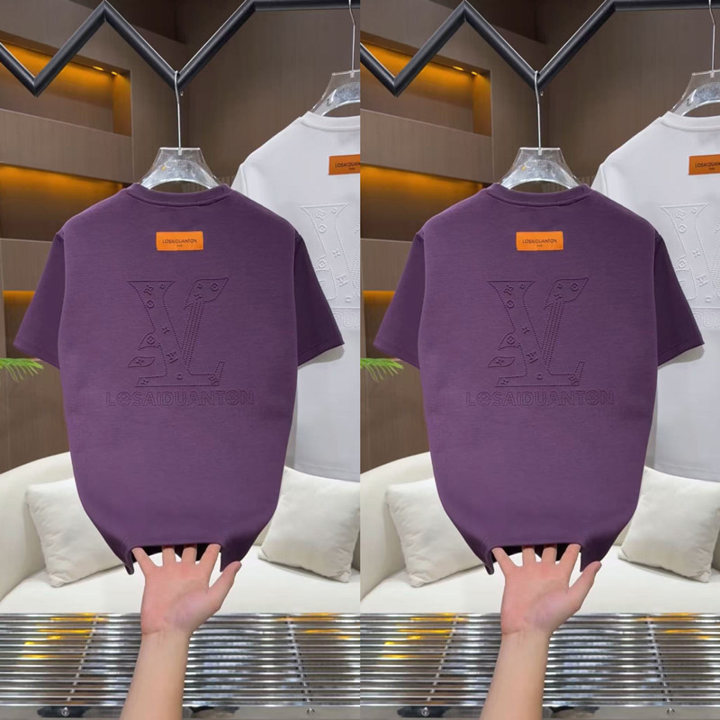 2025年秋冬季新款男士百搭加厚钢印休闲短袖T恤上衣半袖圆领时尚,男装,T恤,淘宝优惠券,粉丝福利购,淘宝优惠卷