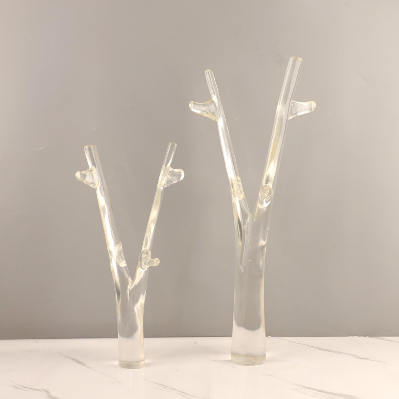 欧式轻奢几何树脂树杈桌面摆件玄关书房卧室电视柜售楼处家居饰品