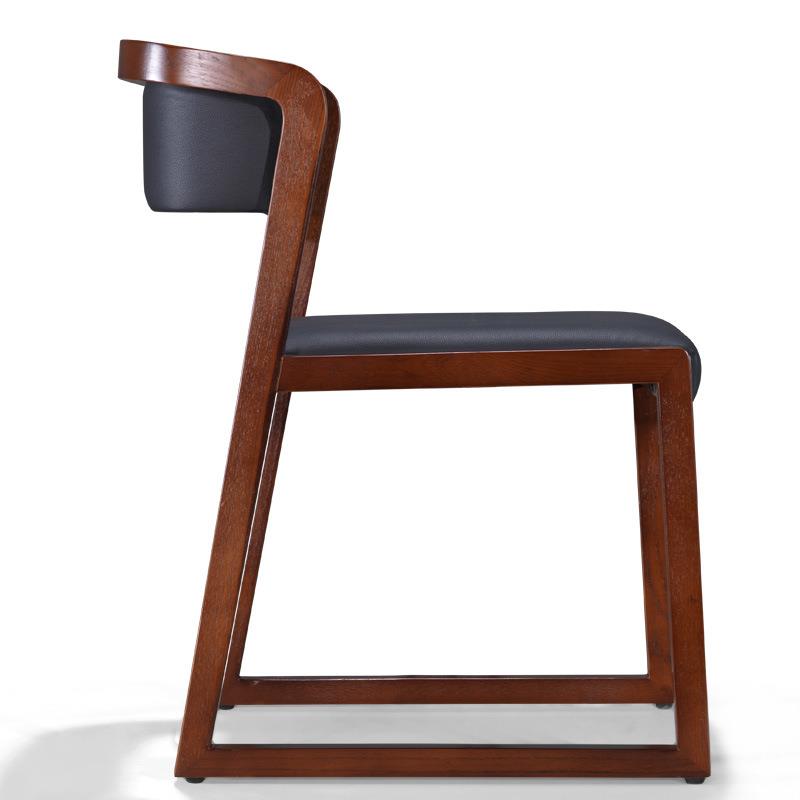 三朗北欧餐椅现代简约实木椅子餐厅酒店办公会议椅子咖啡厅洽谈椅