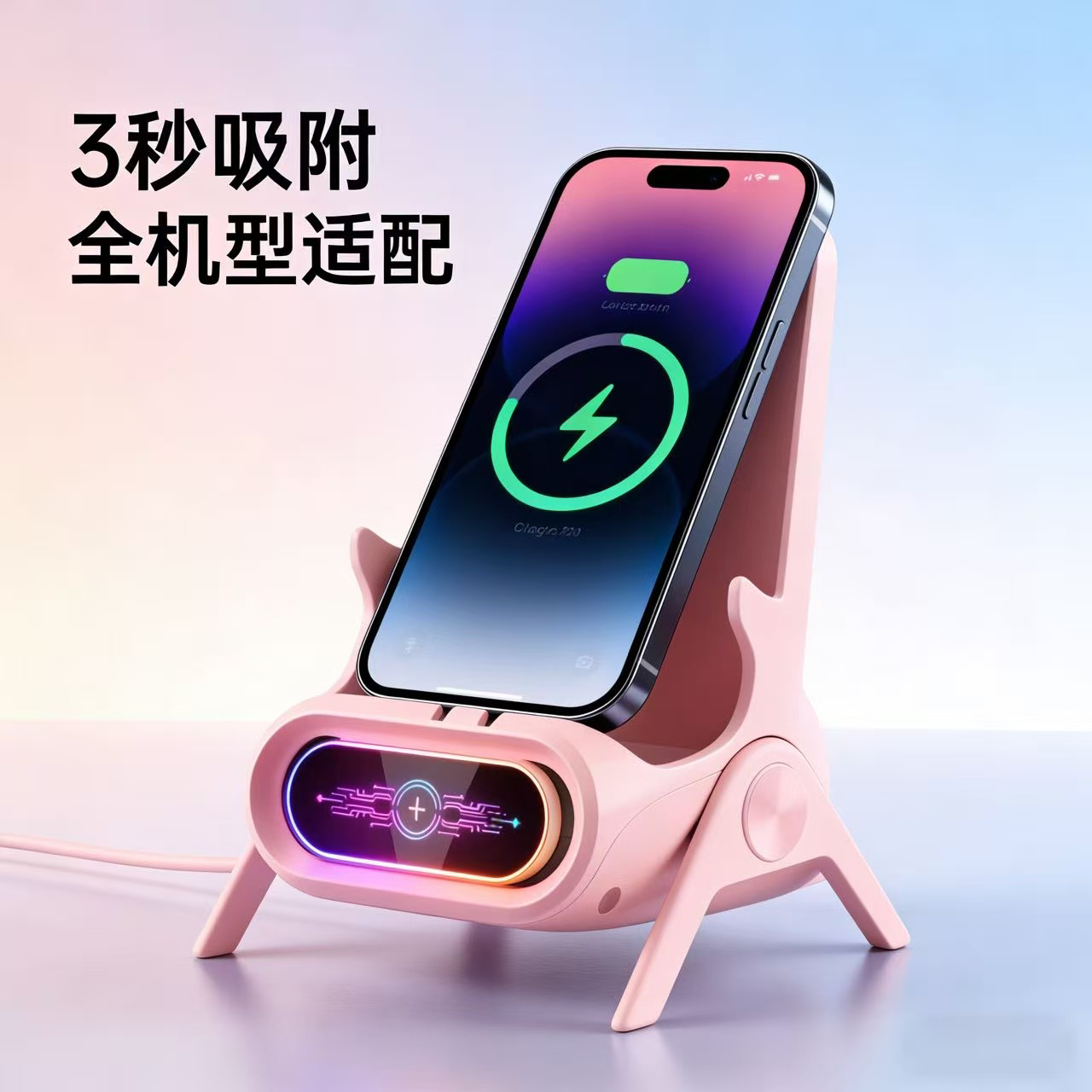 懒人桌面手机无线充电器