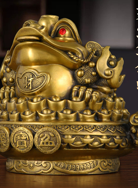 纯铜金蟾店铺办公室客厅古法制作