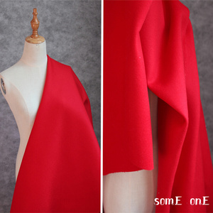 100%羊毛大衣呢－830克重 中国大红色冬季欧美经典廓形大衣面料