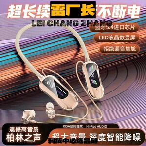 瑞和耳机新款挂脖式无线蓝牙耳机入耳式降噪混响歌耳返超长续航