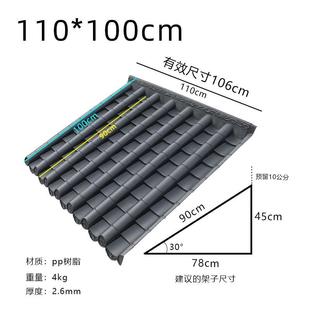 加厚110 100cm中式 古建塑料一体瓦防水房檐装 饰仿青瓦仿古瓦雨棚