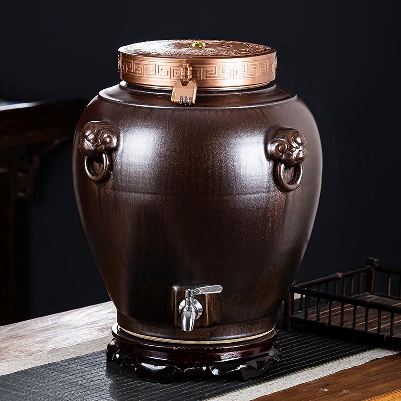 加厚陶瓷酒坛子20斤3050/100/200家用密封罐窑藏酒罐泡酒瓶酒缸