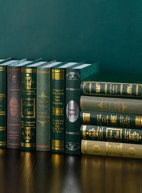 欧式复古烫金假书仿真书摆件书房装饰书创意办公室书架摆设道具书