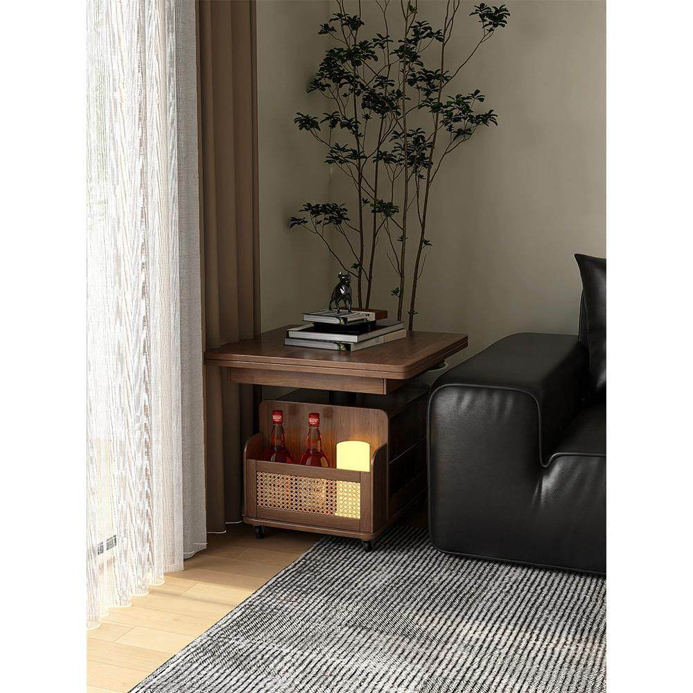 豪华住宅家具实木沙发边桌可移动咖啡桌客厅手推车小公寓多功能可,住宅家具,角几/边几,淘宝优惠券,粉丝福利购,淘宝优惠卷