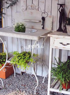 莫里斯花园花园杂货出口订单覆古旧感觉脸盆花架脸盆架