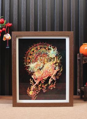 麒麟回首万事不愁中秋节送礼文创摆件桌面客厅乔迁礼物装饰品非遗