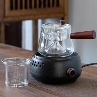 玻璃煮茶壶办公室煮蒸茶器烧水壶家用小型围炉壶电陶炉 煮茶器套装