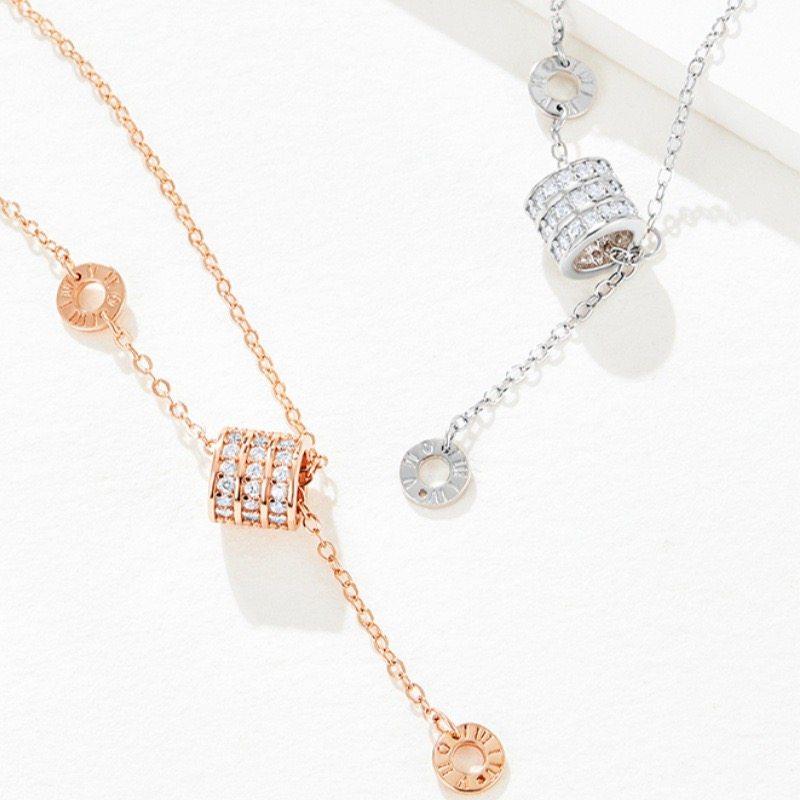 S999足银小蛮腰流苏满钻项链女高级感吊坠精致锁骨链女友闺蜜礼物,饰品/流行首饰/时尚饰品新,银饰项链,淘宝优惠券,粉丝福利购,淘宝优惠卷