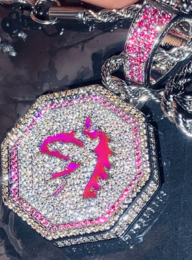 GangGang李佳隆同款成龙历险记十二生肖锆石吊坠嘻哈rapper项链潮