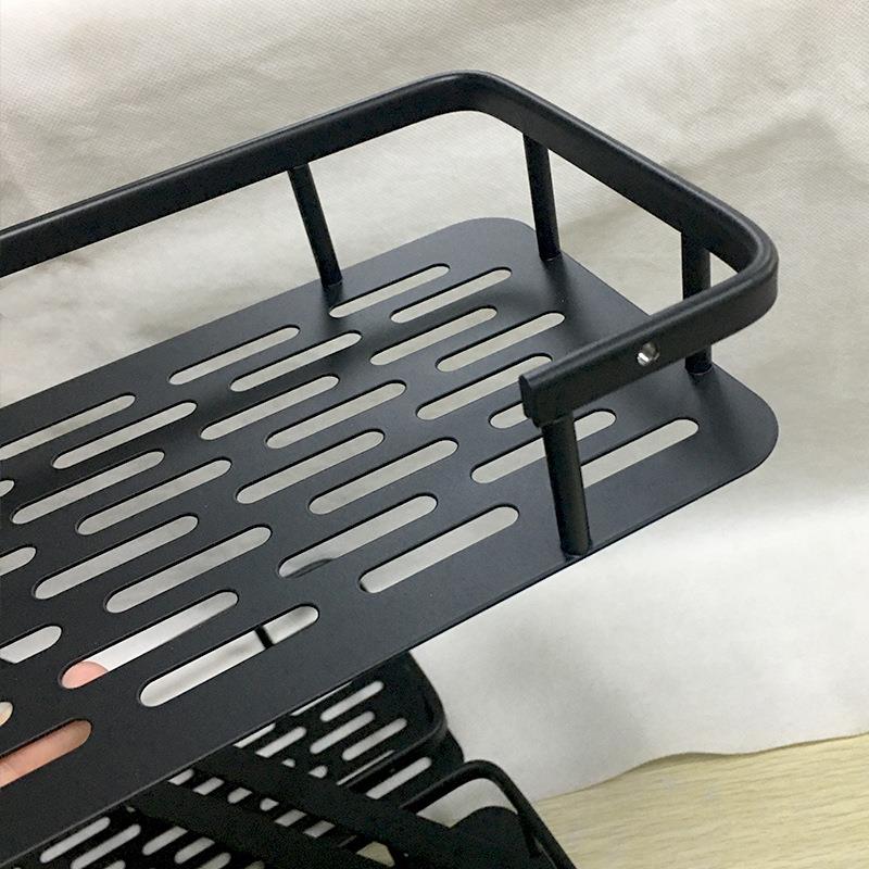 厨房浴架室卫生间创意整置置物挂钩式铝储物架单层理免打孔物架