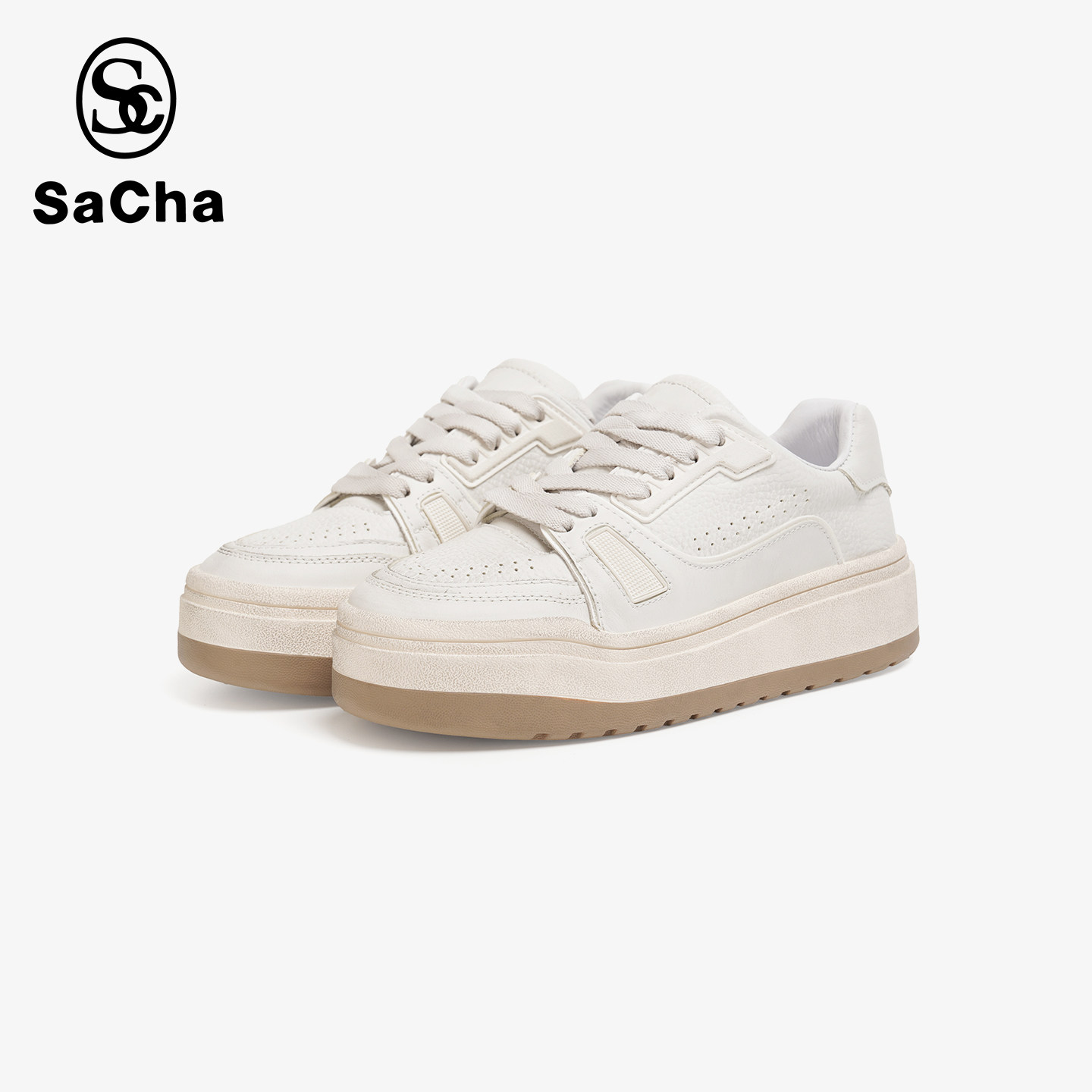 SACHA厚底做旧脏脏舒适百搭运动休闲鞋BTSR-G109图片