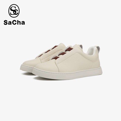 SACHA情侣款全粒面牛皮舒适百搭休闲鞋BTMQ-6126
