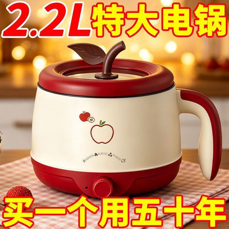 苹果电煮锅寝室锅出租屋煎鱼蛋煮饭电热火锅烤肉多功能宿舍小电锅