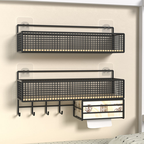 免打孔墙上置物架寝室整理神器架