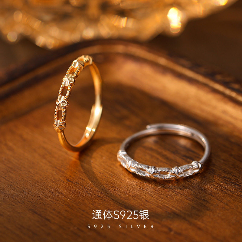 高级感S925银2025爆款四叶草戒指