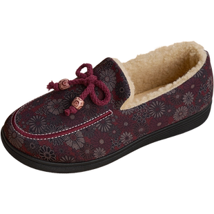 冬季老北京布鞋女加绒新款老人棉鞋保暖中老年人奶奶厚底老太太鞋